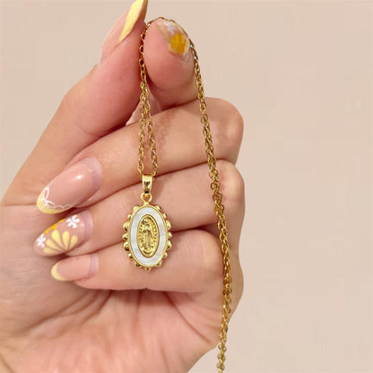 Virgin Mary Virgencita Necklaces Stainless Steel
