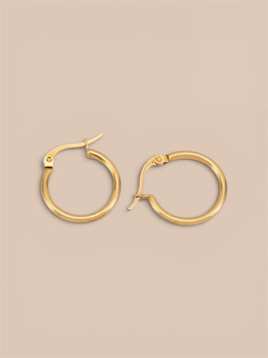 Gold Hoop 20MM Stainless Steel Earrings