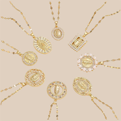 Virgin Mary Virgencita Necklaces Stainless Steel